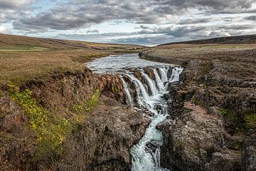 Koluglijufur Waterval in IJsland van Thomas Heitz