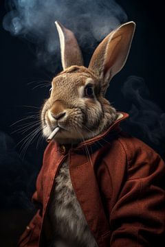 lapin qui fume