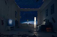 Abandoned Living Room in Space: Astronaut and Cosmic Nostalgia in Photo Manipulation by Elianne van Turennout thumbnail