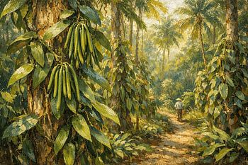 Indonesische vanilleplantage
