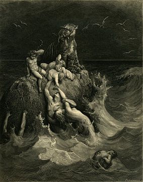 Le déluge - Gustave Dore - 1866 sur Atelier Liesjes