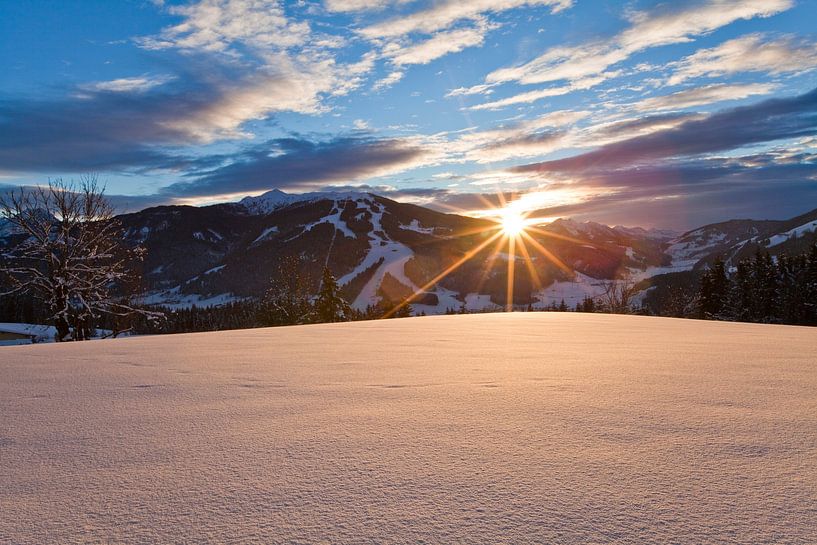 Coucher de soleil dans la vallée de Flachau par Christa Kramer