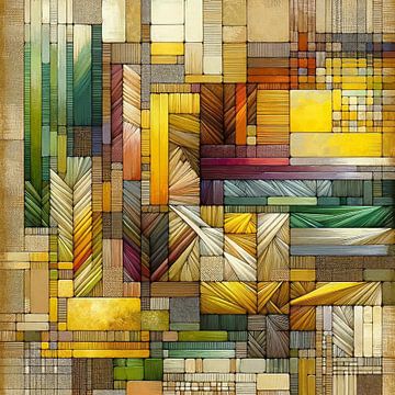 Mozaïek-patchwork Geometrische texturen van Lois Diallo