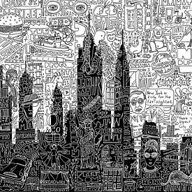 New York Doodle - Panorama by Nele VdM