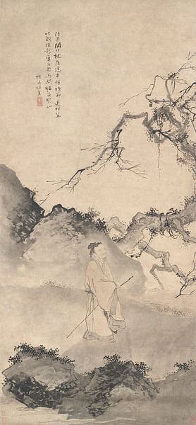 The Poet Lin Bu Wandering in the Moonlight, Du Jin by Masterful Masters