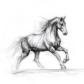 Skizze eines Pferdes im Galopp von Lauren Wilde