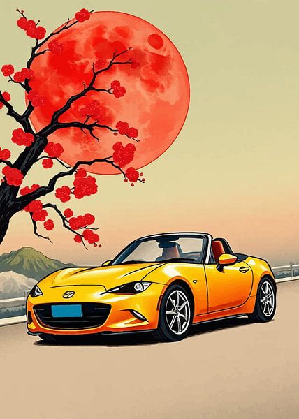 Mazda MX-5 Miata Ukiyo-e par MIROKKU