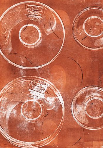 Cirkels in terracotta.