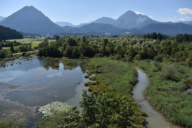 Pflach, Reutte, Lech au Tyrol / Autriche.  Images de la Lechauen, la rivière Lech en été. par Karl-Heinz Petersitzke