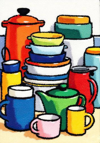 Groene Theepot | Colorful Kitchenware Stack