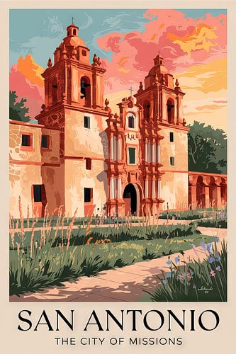 San Antonio / Texas Vintage Reisposter