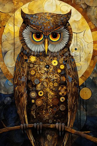 Hibou abstrait