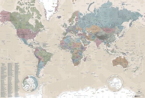 World Map REFERENCE style (2025 update) by MAPOM by Geoatlas