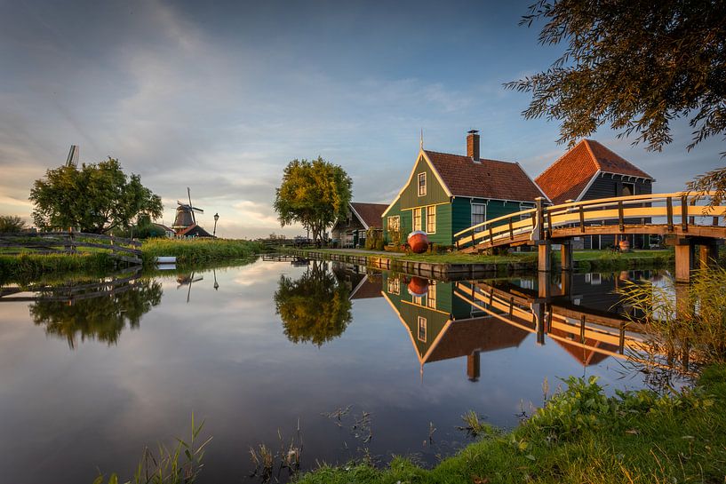 Zaanse Schans - Boerderij - Zonsondergang van Fotografie Ploeg