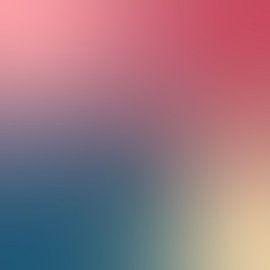 Gradient Pastell und Neon Farbe Kunst. Blau, Rot, Rosa, Off-White. von Dina Dankers