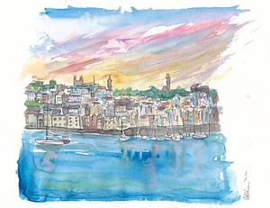 St Peter Port Guernsey Harbour Scene