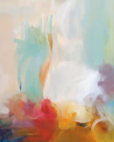 Moderne Abstraktion in frischen Pastellfarben