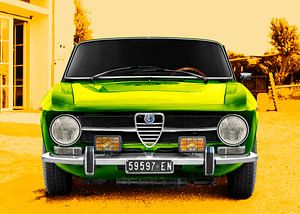 Alfa Romeo 1300 GT Junior en vert et jaune sur aRi F. Huber