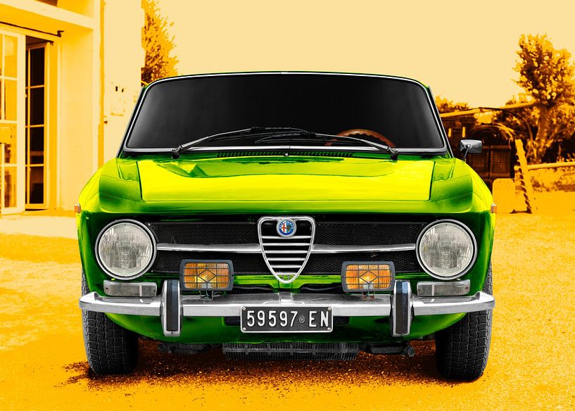 Alfa Romeo 1300 GT Junior in groen en geel van aRi F. Huber