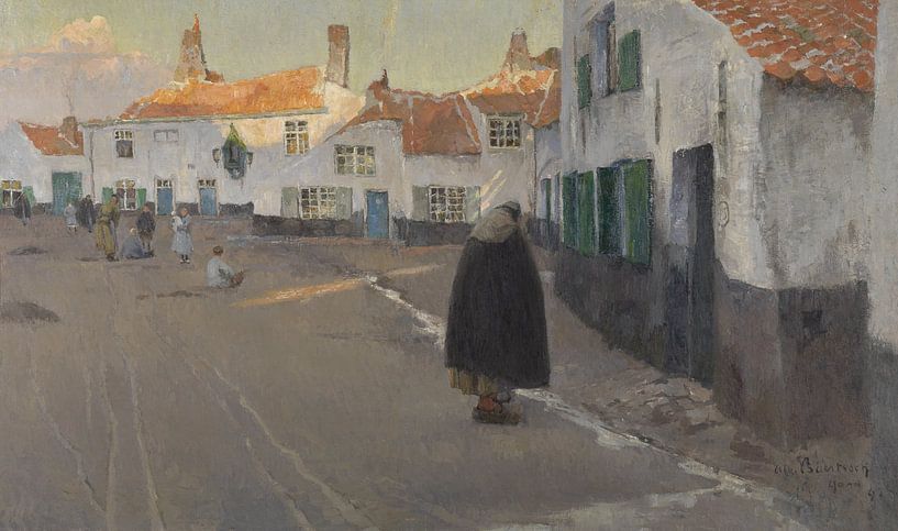 Albert Baertsoen, Pleintje in Vlaanderen,1897 van Atelier Liesjes