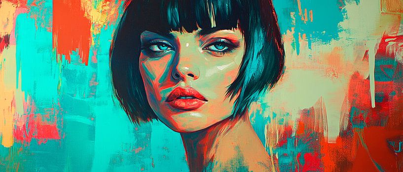 Play of colours of the soul - Portrait of the night by Poster Art Shop