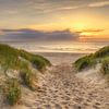Texel beach rise at sunset by John Leeninga