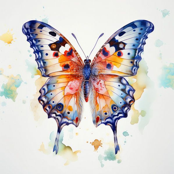 Vlinderpracht in Aquarel par ByNoukk