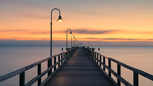 Sonnenaufgang in Göhren auf der Insel Rügen, Deutschland
