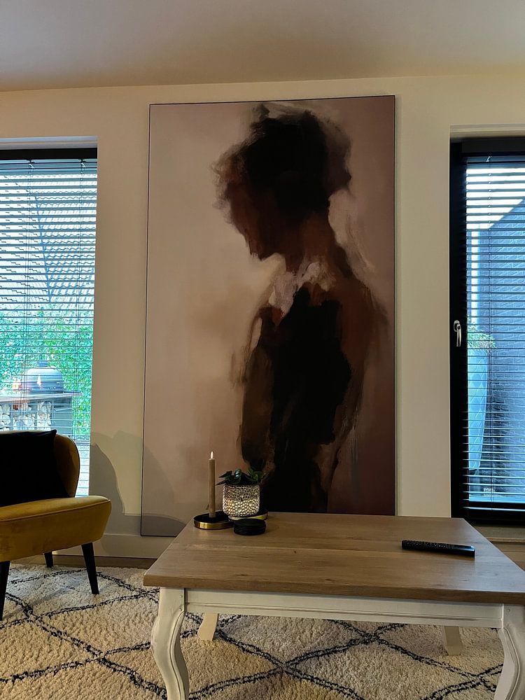 Abstraktes Porträt in Erdtönen  von Carla Van Iersel 