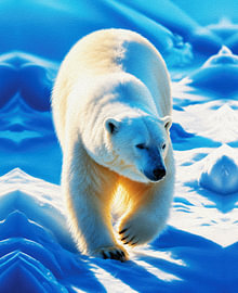 Eisbär im goldenen Licht – Porträt der arktischen Tierwelt
