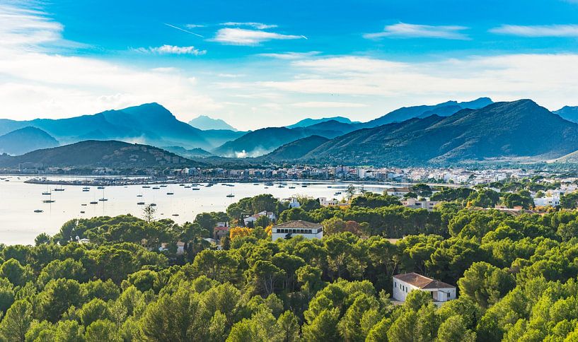 Idyllic view of the bay of Pollensa on Mallorca Spain, Balearic islands by Alex Winter
