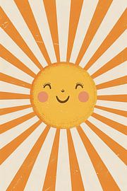 Fröhliche Sonne - Kinderzimmer von Poster Art Shop