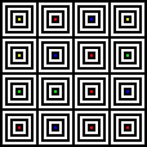 Verschachtelt | Mittig | 04x04 | N=04 | Random #02 | RGBY