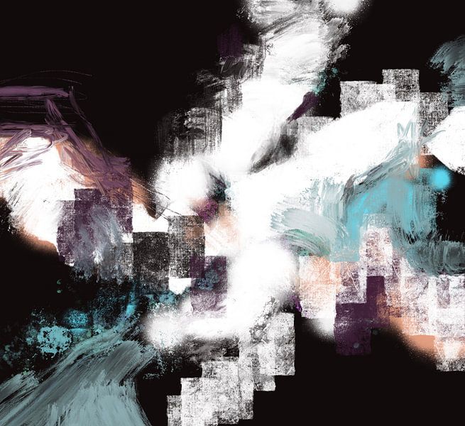 Moderne abstrakte Kunst -Fantasie Stufen in den Himmel - ausdrucksstark und elegantes Kunstwerk von Susanna Schorr