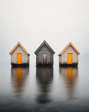 Cabins on the lake by fernlichtsicht