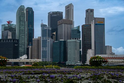 L'horizon du quartier financier de Singapour
