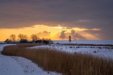 Vuurtoren van Pilsum, Oost-Friesland, Duitsland van Alexander Ludwig