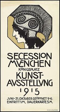 Franz von Stuck - Affiche voor de tentoonstelling van de Secession München 1915 (1915) van Peter Balan