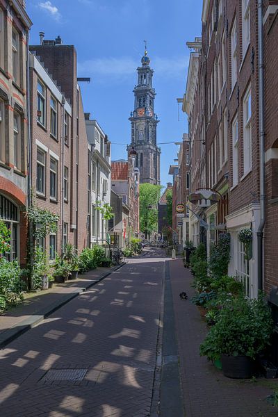 View of the Westertoren in Amsterdam by Peter Bartelings