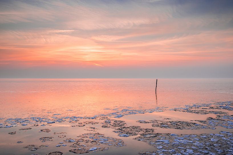 Sonnenuntergang am Ijsselmeer von Bert Nijholt