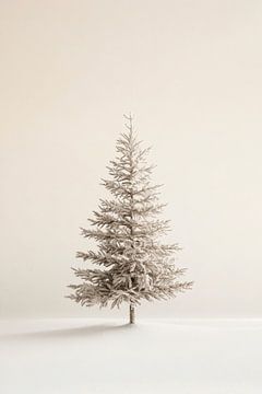 Witte kerstboom van Poster Art Shop