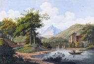 Schloss Saint Maurice, Wallis, Joseph August Knip, um 1810 von Atelier Liesjes Miniaturansicht