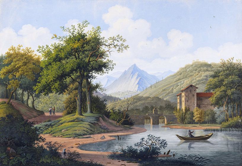 Schloss Saint Maurice, Wallis, Joseph August Knip, um 1810 von Atelier Liesjes