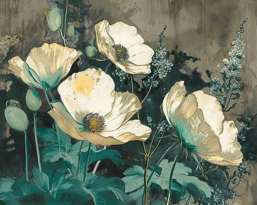 Stilleben mit Mohnblumen