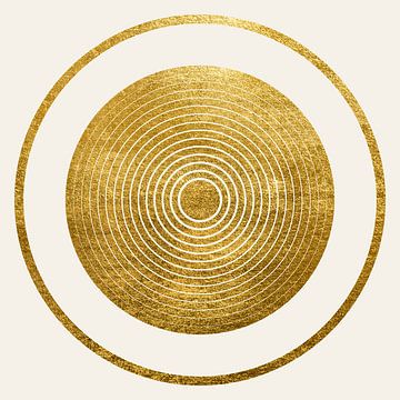Goldener Kreis II von Lily van Riemsdijk - Art Prints with Color