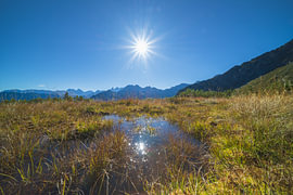 Herbstlicht über den Allgäuer Gipfeln von Walter G. Allgöwer