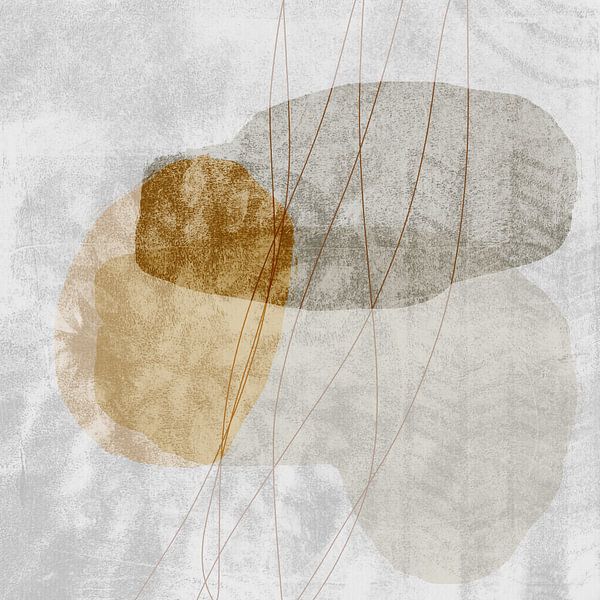 Abstrakte minimalistische Malerei in neutralen Farben von Abstrakte minimalistische Kunst