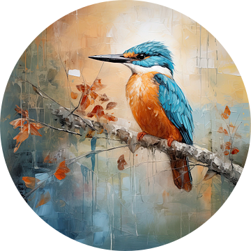 Vogel schilderij IJsvogel