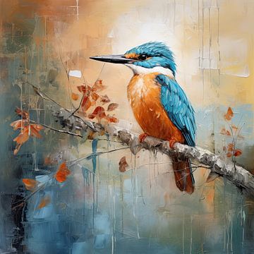 Painting Kingfishers by Blikvanger Schilderijen