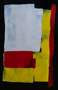 Abstract Yellow Red White 1 von Georgia Chagas